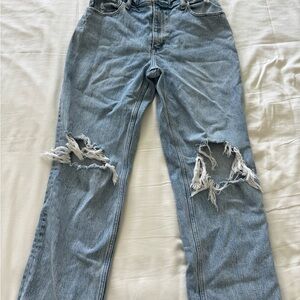 Abercrombie & Fitch The ‘90s Straight Light Blue High Rise Jeans